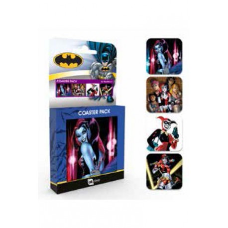 Harley Quinn set di 4 Sottobicchieri assortiti