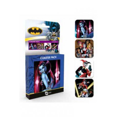 Harley Quinn set van 4 Onderzetters geassorteerd