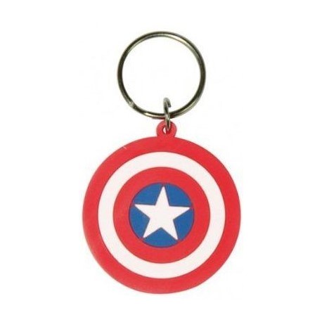 Keychain En Caoutchouc Bouclier De Captain America