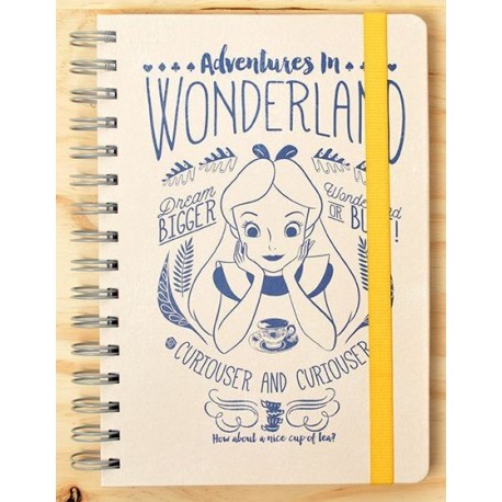 Spiral notebook A5 Alice Disney