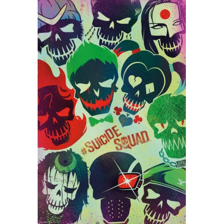 Affiche De La Suicide Squad Visages