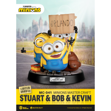 Figura Master Craft Minions Stuart Bob Y Kevin