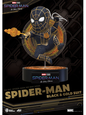 Figura Spiderman No Way Home Traje Dorado y Negro