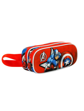 Estuche portatodo Capitán América Rojo
