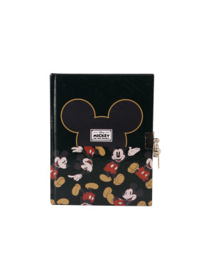 Cuaderno A5 Mickey Mouse Negro