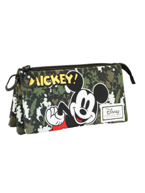 Estuche portatodo Mickey Mouse Verde Militar