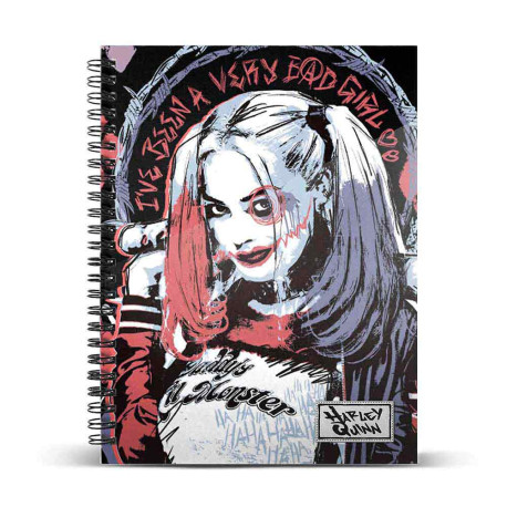 Cuaderno A4 cuadriculado Harley Quinn Multicolor
