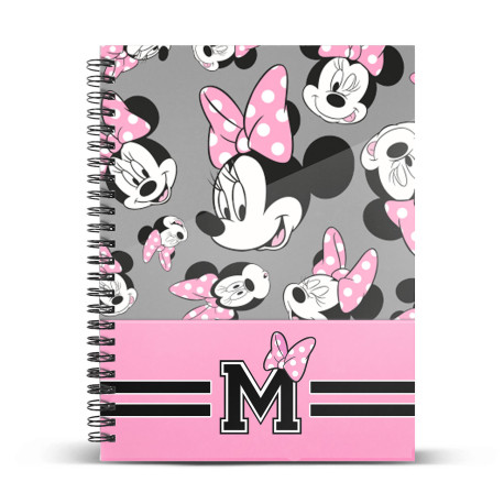 Cuaderno A4 cuadriculado Minnie Mouse Gris