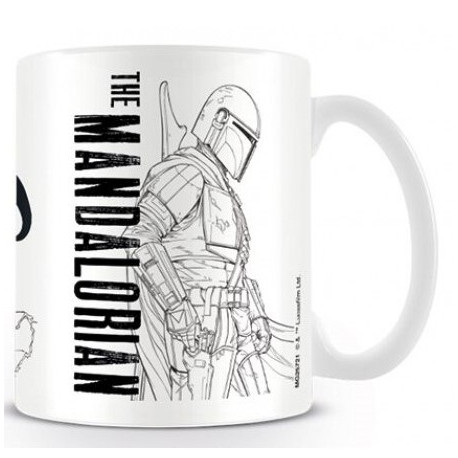 Mug Star Wars The Mandalorian Line Art