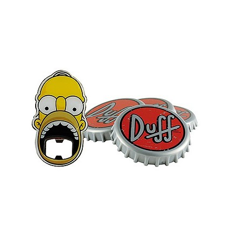 Set bottle opener and coasters Simpson