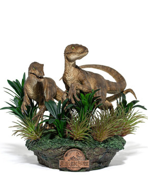 Figura Jurassic Park Dos Velociraptores Deluxe