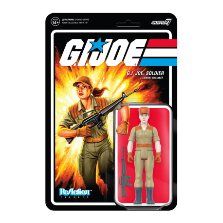 Figura de ingeniera de combate de GI Joe con cabello rosa