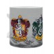 Taza Gris Escudos Casas Harry Potter