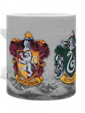 Taza Gris Escudos Casas Harry Potter