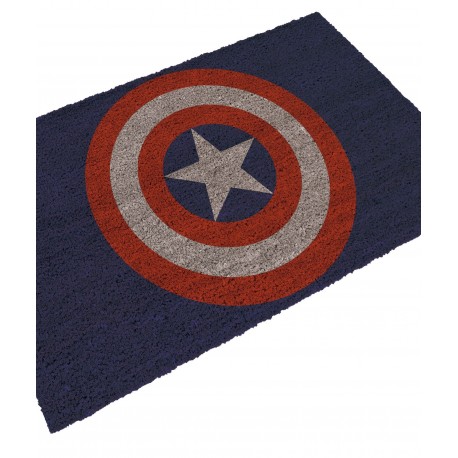 Deurmat blauw schild van Captain America