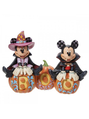 Figura decorativa Mickey & Minnie Sentadas en Calabazas