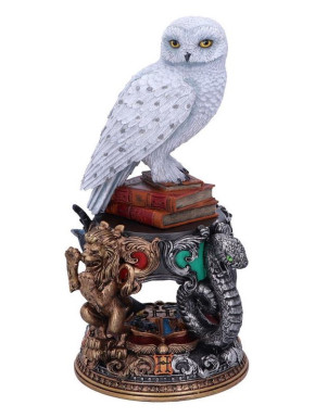 Figura de Hedwig con escudos de casas Harry Potter