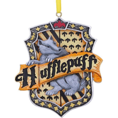 Adorno De Navidad Harry Potter Escudo Hufflepuff