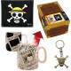 ONE PIECE - Pck premium Flag + 3D Keychain + Mug Heatchange