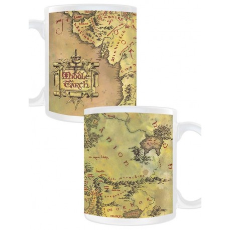 Cup Map of Middle Earth the Lord of The Rings