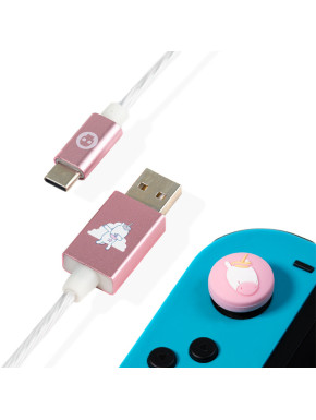 Cable Usb C Led Y Grips Nintendo Switch Unicornio