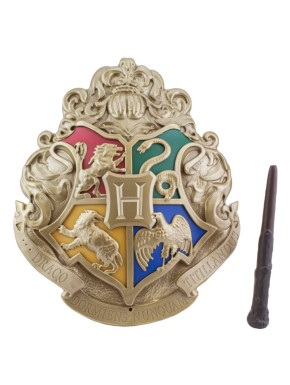 Lampara Harry Potter Escudo Hogwarts Y Varita