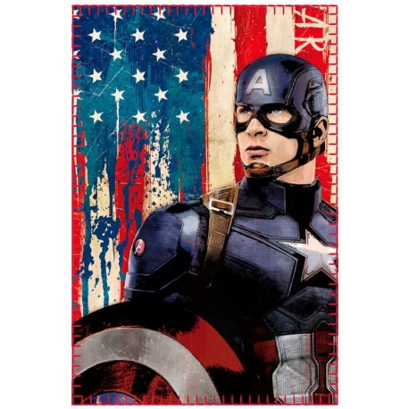 Couverture Polaire Captain America Vintage