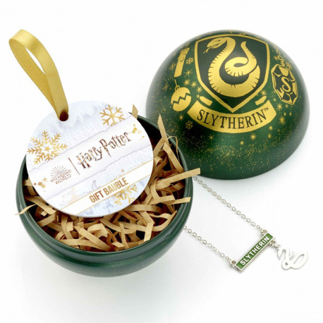 Bola De Navidad Harry Potter Con Collar Slytherin