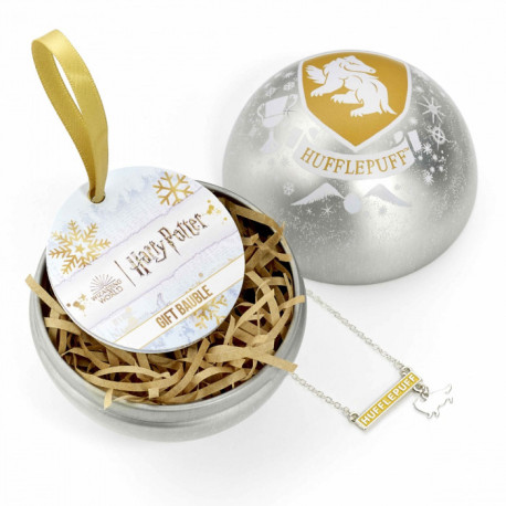 Bola De Navidad Harry Potter con Collar Hufflepuff