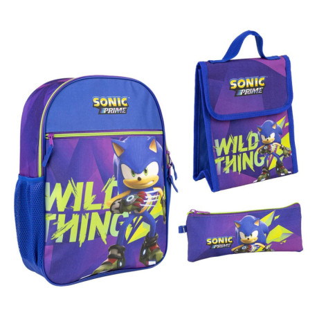MOCHILA ESCOLAR MEDIANA PORTAMERIENDA SONIC PRIME