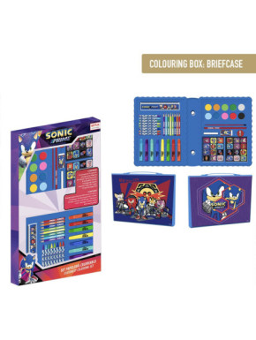 Conjunto de papelaria para colorir Sonic