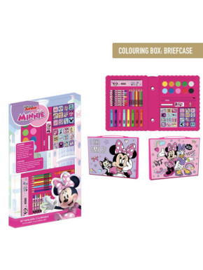 SET PAPELERÍA COLOREABLE CAJA MINNIE