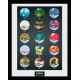 Poster Encadré Pokemon Pokeballs