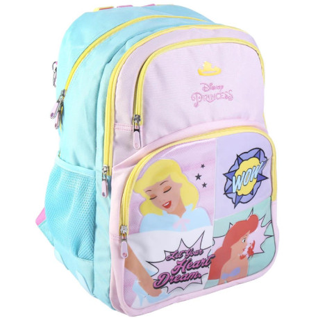 Mochila escolar Sonho Princesas Disney 44cm