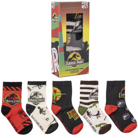 PACK CALCETINES 5 PIEZAS JURASSIC PARK