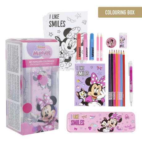 Set de papeterie à colorier Minnie pour enfants