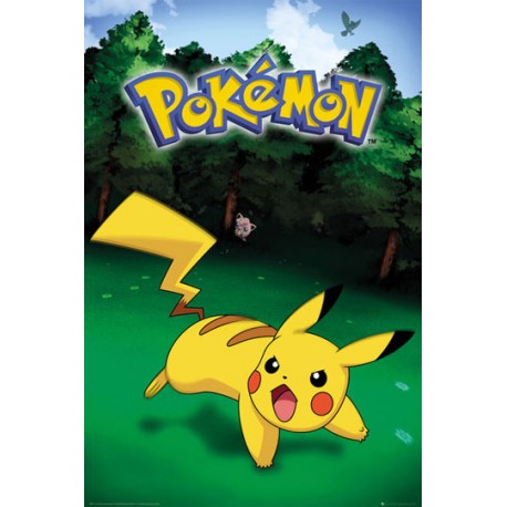 Affiche Pokemon Pikachu Attraper