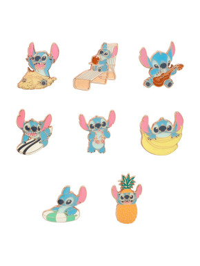 Lilo & Stitch POP! Pin Chapas esmaltadas Stitch Summer 4 cm Surtido (24)