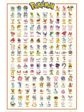 Poster Pokemon Pikachu Kanto