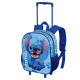 Mochila azul infantil con ruedas de Stitch Disney