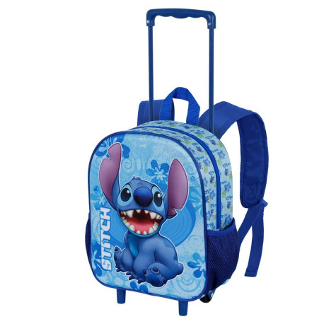 Mochila azul infantil con ruedas de Stitch Disney