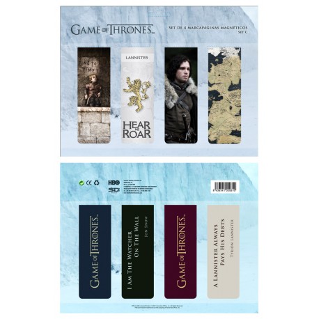 Set Bookmarks magnetic from Game of Thrones