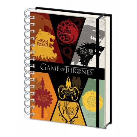 Carnet à spirale A5 Game of Thrones Sigils