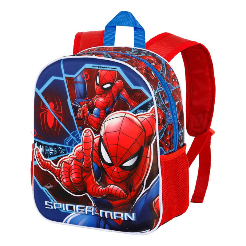 Mochila Infantil Spiderman Marvel - Con Bolsillo Frontal, Tirantes Regulables, Tamaño 36x25x12 Cm, Ideal Para Colegio, Guardería O Tiempo Libre
