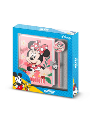 Pack regalo Diario y bolígrafo Minnie Mouse Rosa