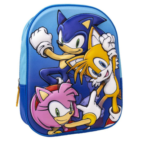 Sac à dos enfant 3D Sonic sous licence officielle
