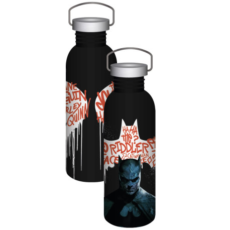 Botella metálica de Batman con villanos de DC Comics
