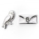 Boucles d’oreilles Harry Potter Hedwig et lettre de Poudlard