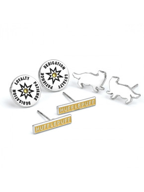 Set Pendientes Harry Potter Hufflepuff Simbolos