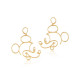 Pendientes Largos Disney Mickey Mouse Baño De Oro